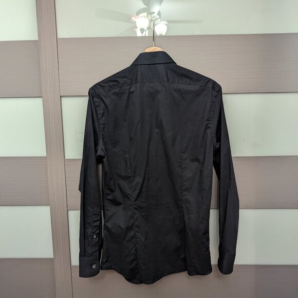 Banana Republic Slim-Fit Wrinkle-Resistant Dress Shirt — XS, Black, Athletic Fit - Picture 2 of 3